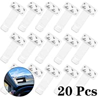 Los mejores  - Fiyuer Ticket Clip Coche- 20 Pinzas Titular de Boleto Estacionamiento Transparente Autoadhesivo Soporte Ticket Coche…